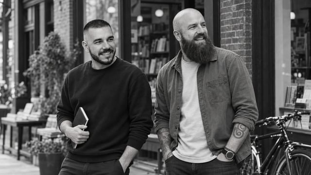 Two New Perspective team members outside the office