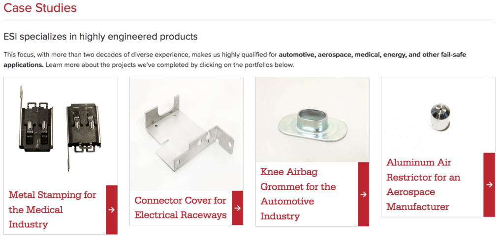 Content marketing for manufacturers esi case studies