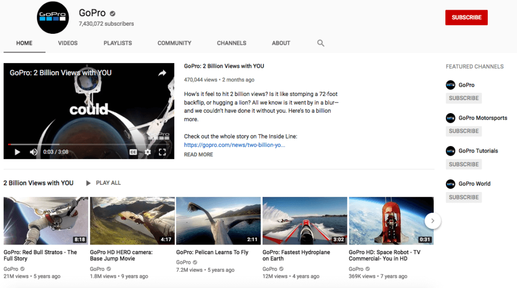 Gopro content marketing