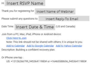 Reminder email