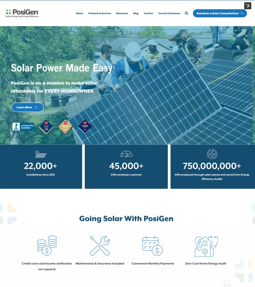 PosiGen solar installation