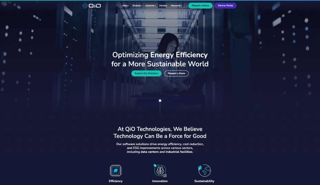 Redesigned QiO Technologies website