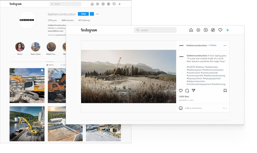 B2b instagram strategies: how to tap the untapped - b2b instagram B2b instagram - example 1