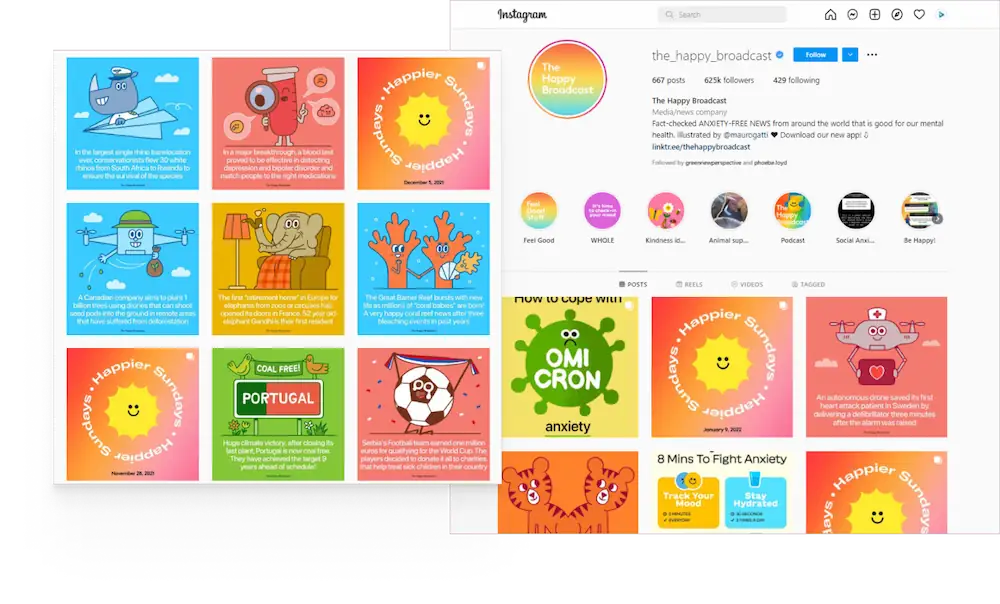 B2b instagram strategies: how to tap the untapped - b2b instagram B2b instagram - example 2 - the happy broadcast
