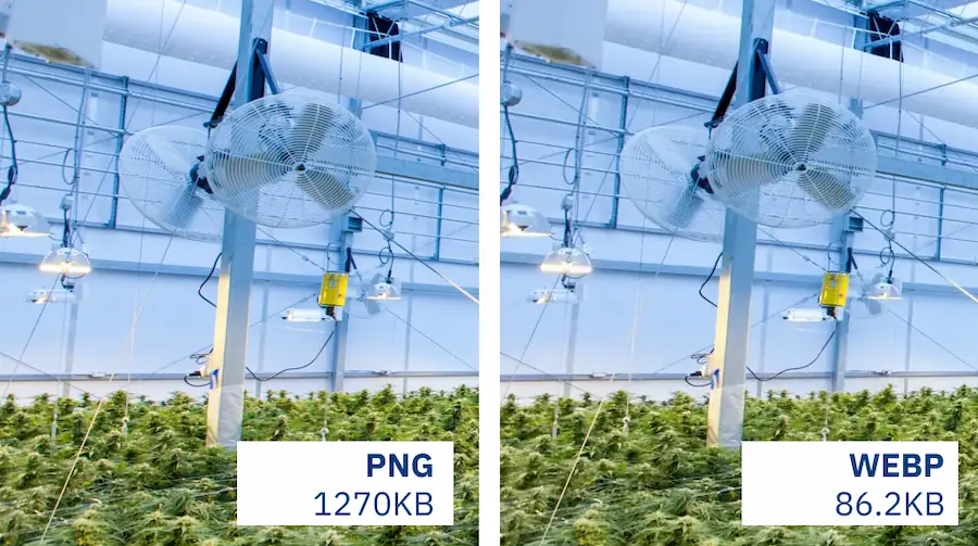 16 great tips to make b2b websites more energy efficient in 2022 - b2b websites, sustainable Webp vs png
