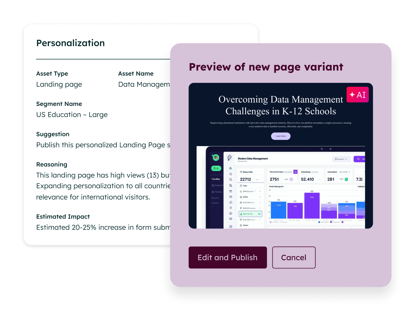 Marketing Hub - Personalization Agent Suggestions