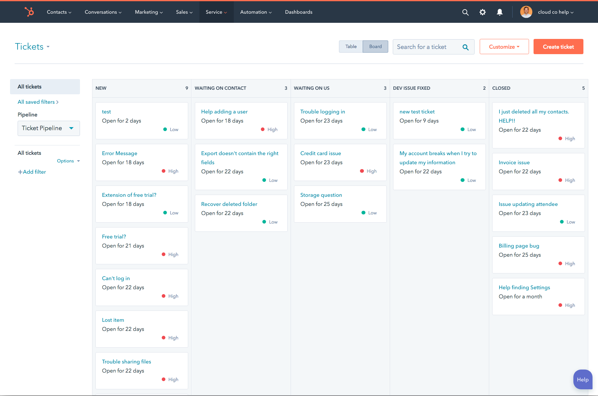 Tickets 20board view 1 - hubspot platinum partner agency - hubspot,hubspot platinum partner agency,hubspot platinum partners