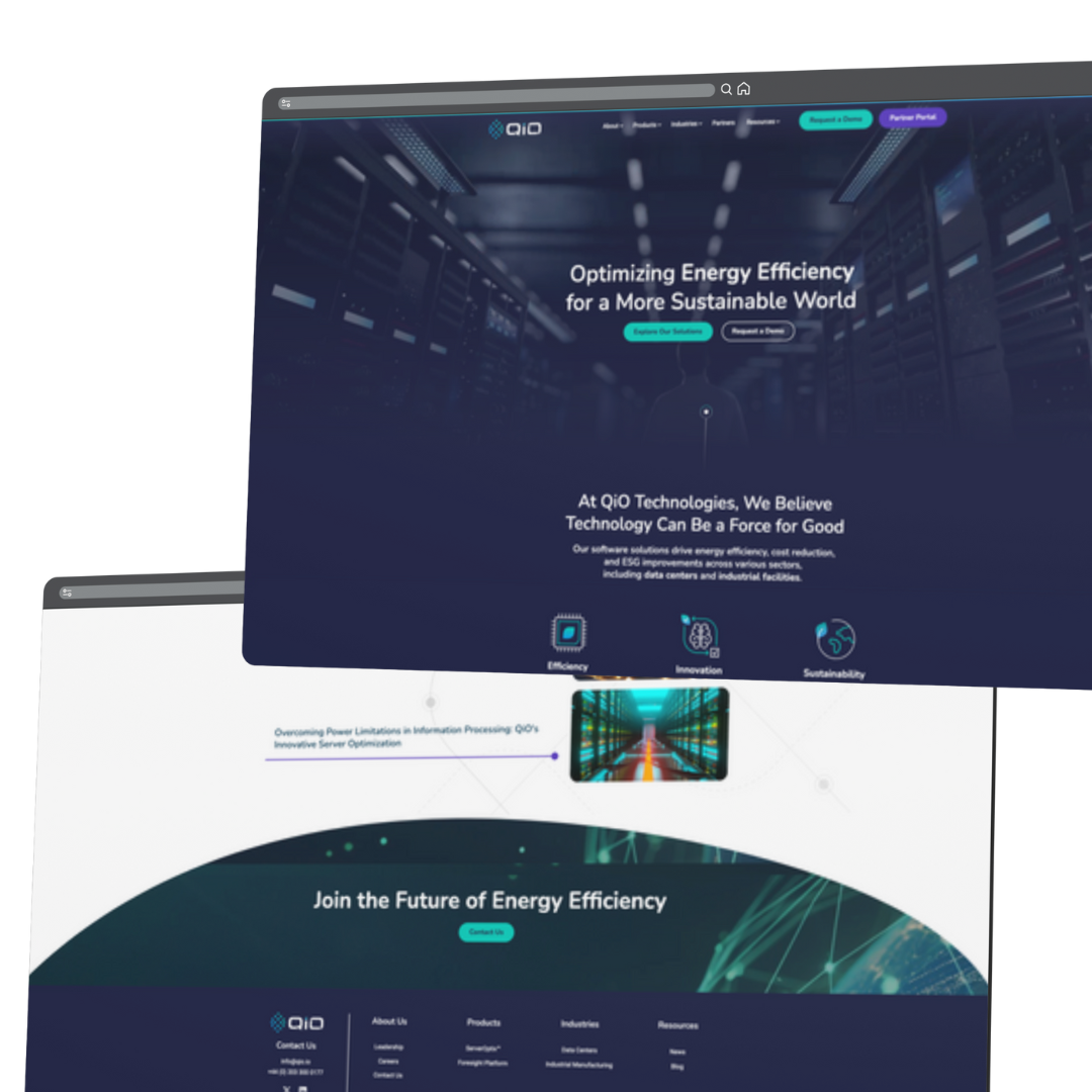 QiO website pages on HubSpot Content Hub