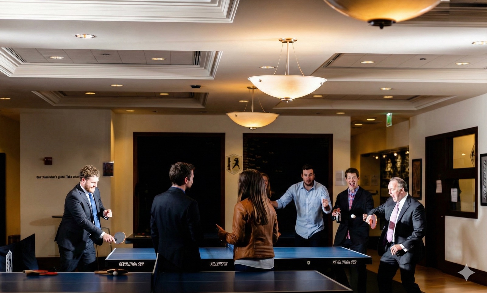 Killerspin customers playing table tennis